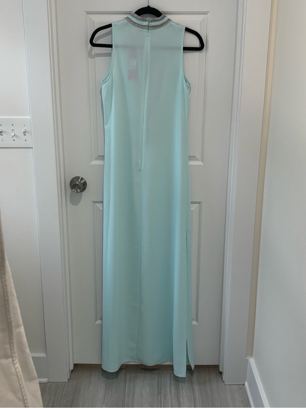 *Rare-Brand new with tags Lilly Pulitzer aqua\gold Sleeveless Beaded Maxi Dress - Picture 3 of 6